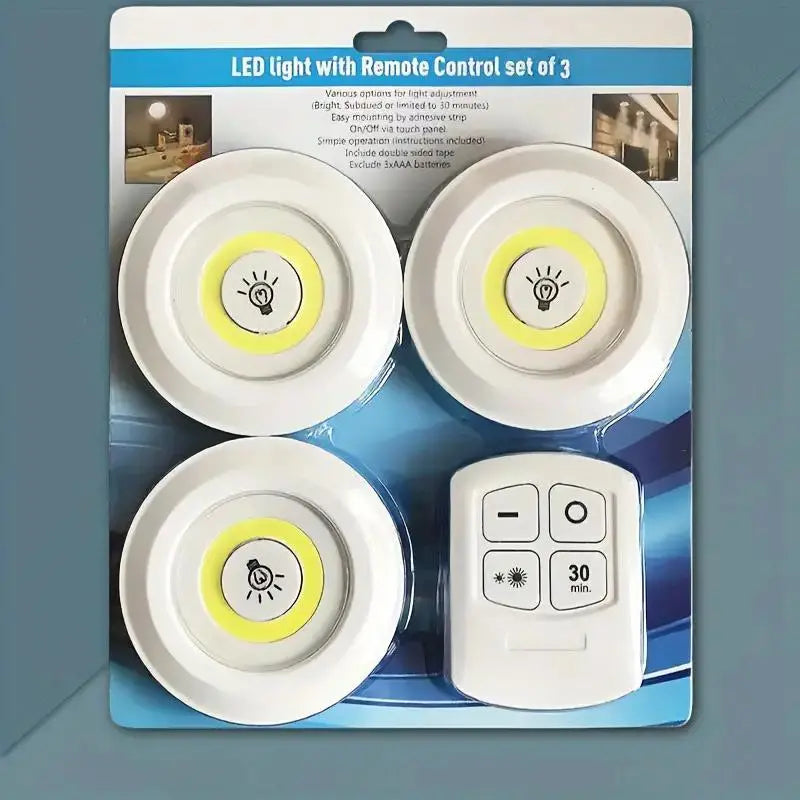 Set 3 Luces Led Control Remoto