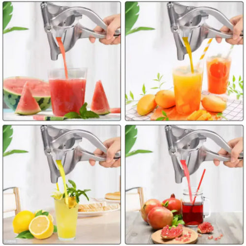 Exprimidor Metálico de Jugo Manual + Triturador de Ajo Gratis x $24.99