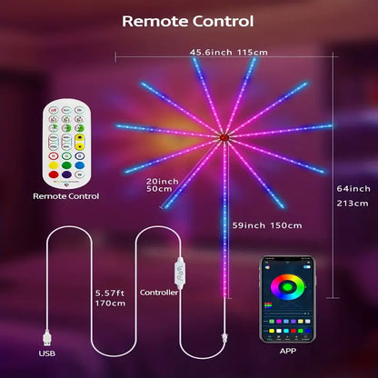 Tiras Led con Forma de Fuego Artificial