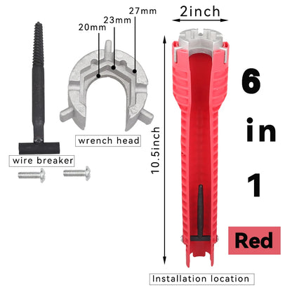 Llave multifuncional de plomería 8 en 1 la herramienta perfecta para tu hogar