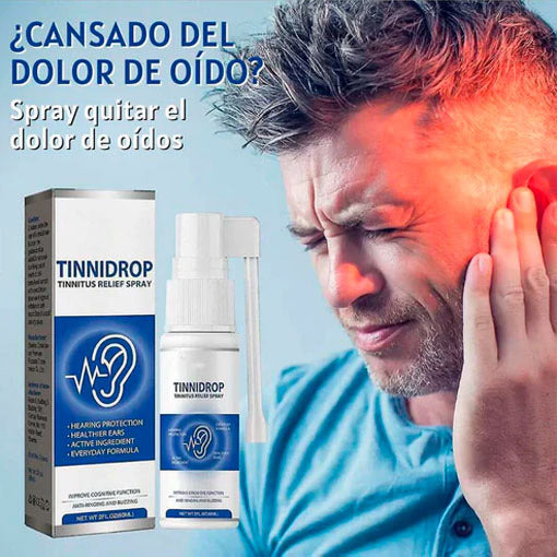 TINNIDROP SPRAY LIMPIADOR DE OÍDO PARA LA TINNITUS Y EL CANAL AUDITIVO!!