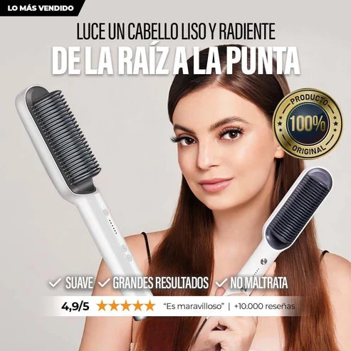 CEPILLO ELECTRICO ALISADOR, PEINA Y DESLUMBRA EN SEGUNDOS!
