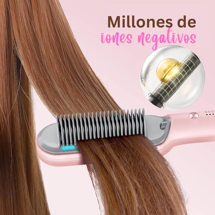 CEPILLO ELECTRICO ALISADOR, PEINA Y DESLUMBRA EN SEGUNDOS!